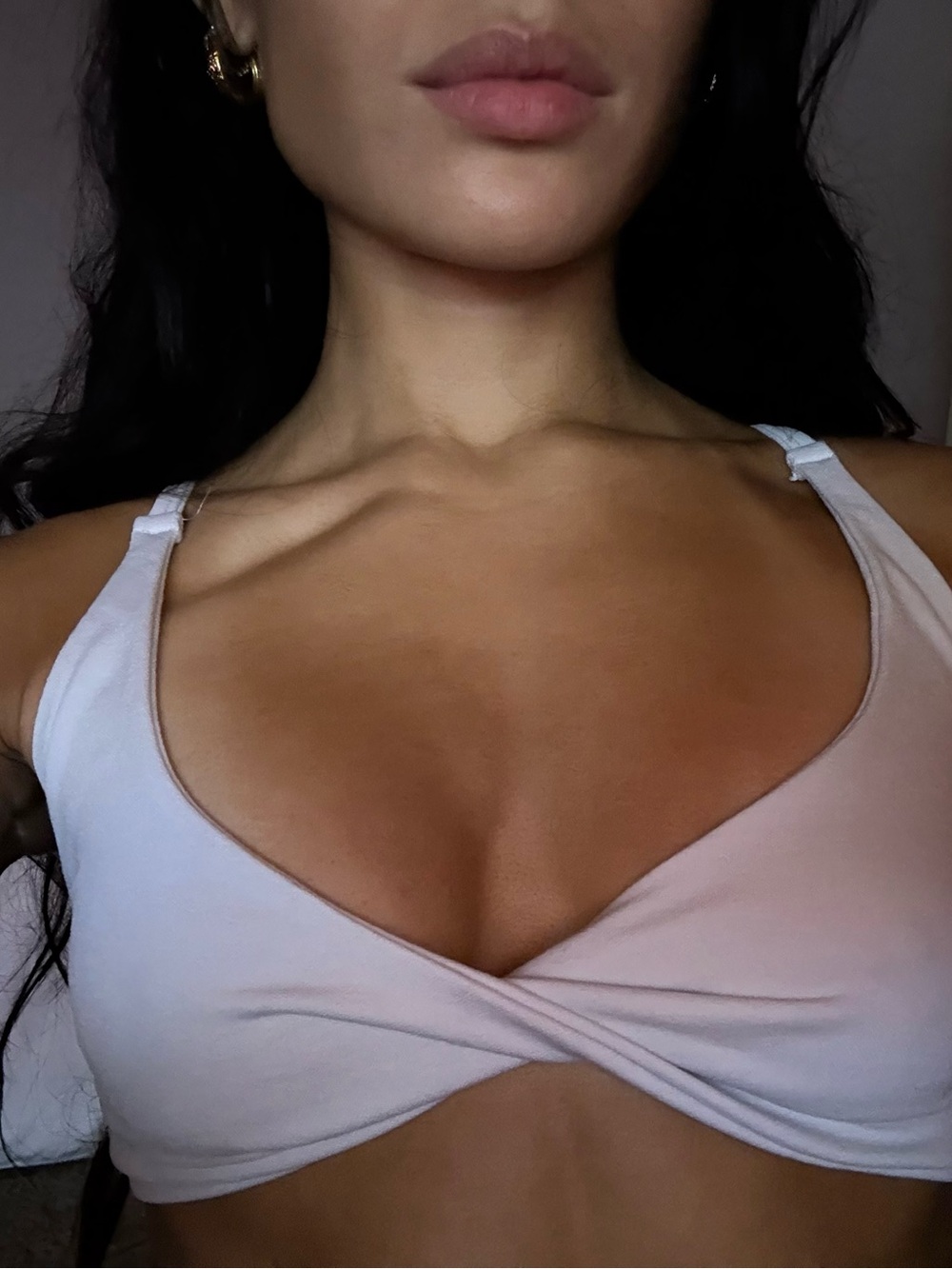 Women’s Soft Twist Front Bralette - White